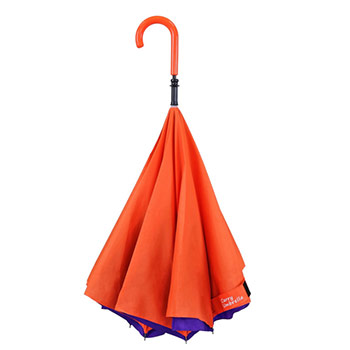 Carry Umbrella 彎把反向傘(紫橘)