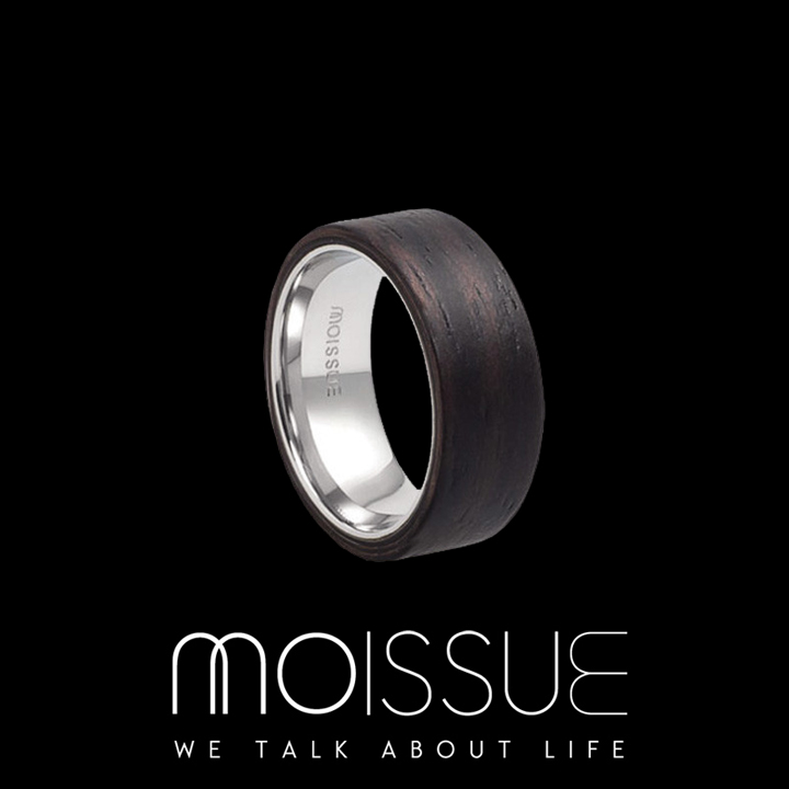 <div>Moissue－Second Life 木頭戒指寬版 - 黑檀木</div>