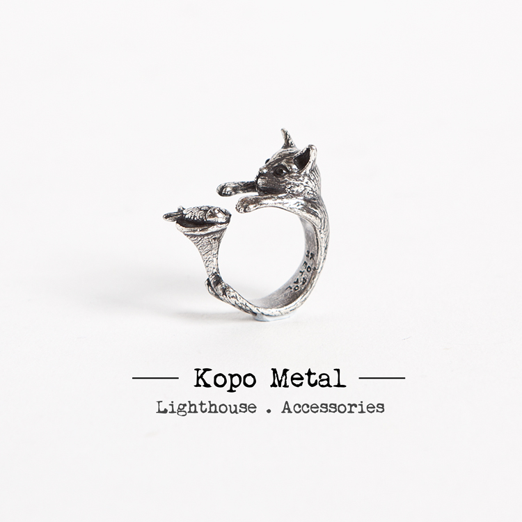 KOPO Metal ｜ 小貓吃魚戒指