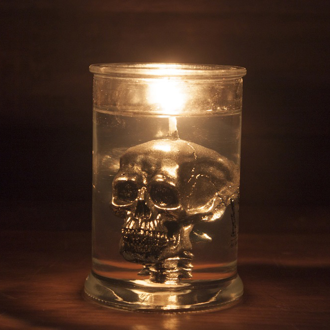 Eye Candle EYE LAB 骷髏頭罐裝香氛蠟燭 銀黑色特製版 300ML SILVER SKULL IN JAR CANDLE