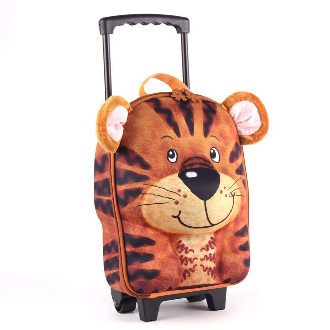 德國 okiedog 兒童3D動物造型系列-拉桿式行李箱(老虎)