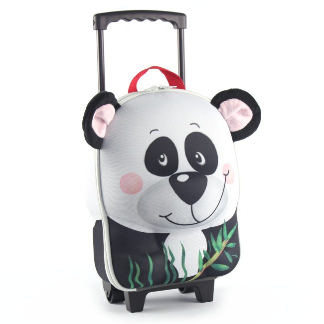 德國 okiedog 兒童3D動物造型系列-拉桿式行李箱(熊貓)