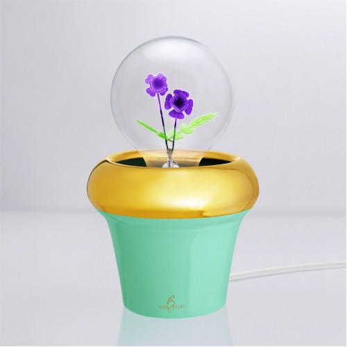 DarkSteve「演活生命」
盆栽小夜燈 - 含 1 個 紫色許願花球泡燈 Edison-Style 設計師燈泡