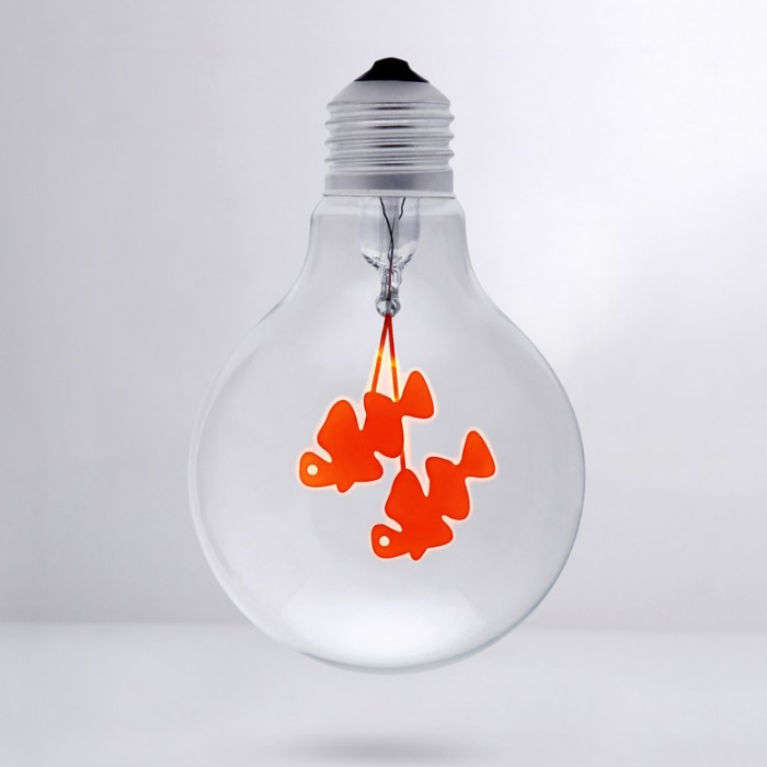 DarkSteve「演活生命」
 設計師燈泡 - 自由雙魚球泡燈 Edison-Style 愛迪生燈泡: 1 個 (純燈泡)