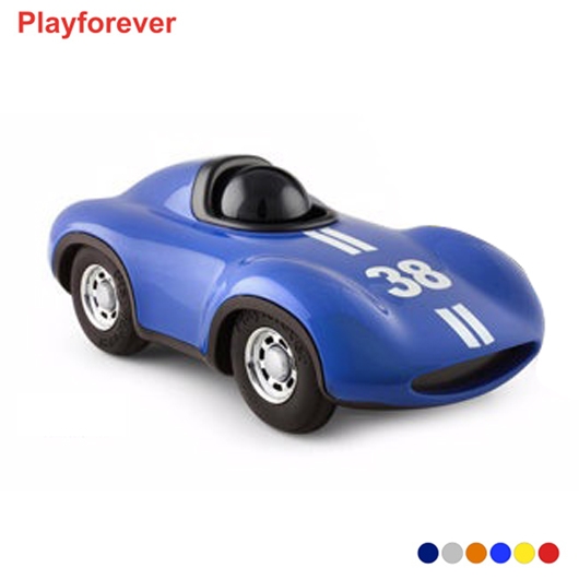 Playforever Speedy Le Mans 經典古董利曼賽車玩具擺飾-寶藍