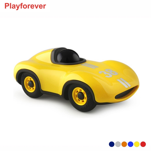 Playforever Speedy Le Mans 經典古董利曼賽車玩具擺飾-銘黃