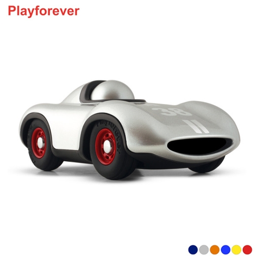 Playforever Speedy Le Mans 經典古董利曼賽車玩具擺飾-白銀