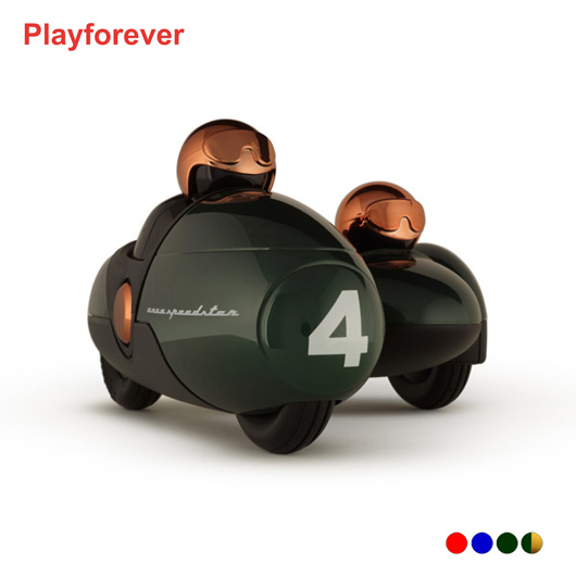 Playforever Classic Enzo Motorbike經典恩佐摩托邊車玩具擺飾-綠金