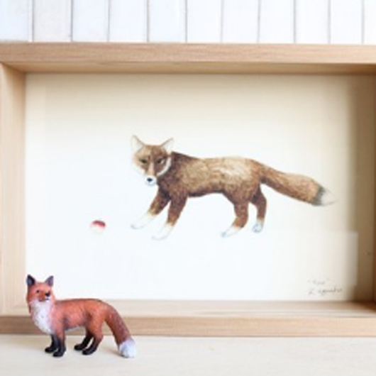eguchi toys
[畫,動物 AnimalPaintingCollection]框飾--狐狸/小長方