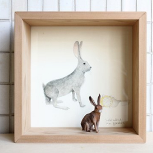 eguchi toys
[畫,動物 AnimalPaintingCollection]框飾--野兔/小長方