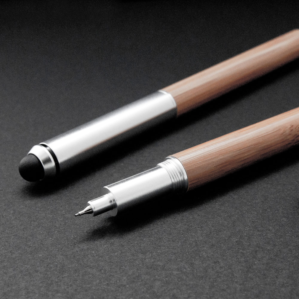 ECO【竹系列】書寫觸控兩用筆

（中性筆+自動鉛筆組）

銀色|鋁本色陽極