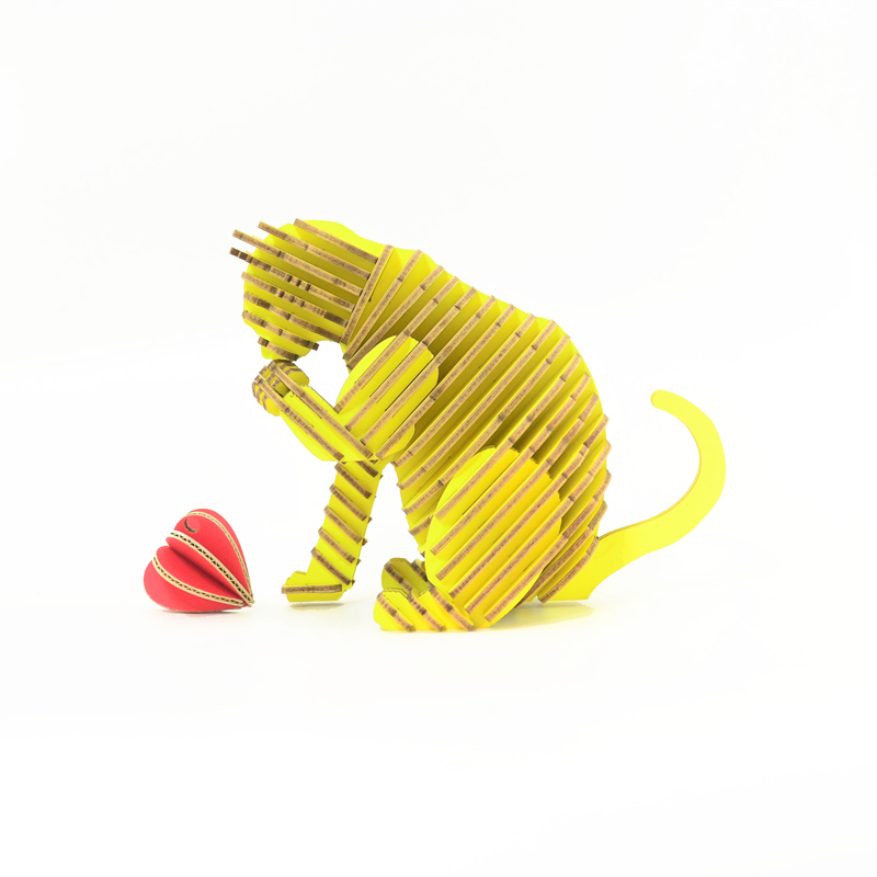 <div>Tenon's Art 坦諾藝術設計</div>

<div>SORRY CAT貓語系列 DIY 未組裝 黃色</div>
