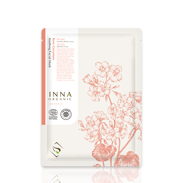 <div>Inna Organic<br />
升級版玫瑰天竺葵修護舒敏隱形面膜Rose Geranium Skin Soothing Facial Mask</div>