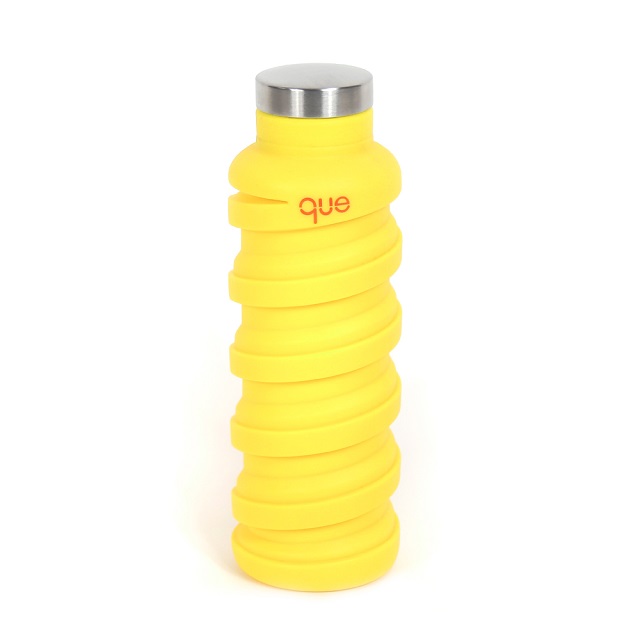 que Bottle 伸縮水瓶(600ml) - 黃色